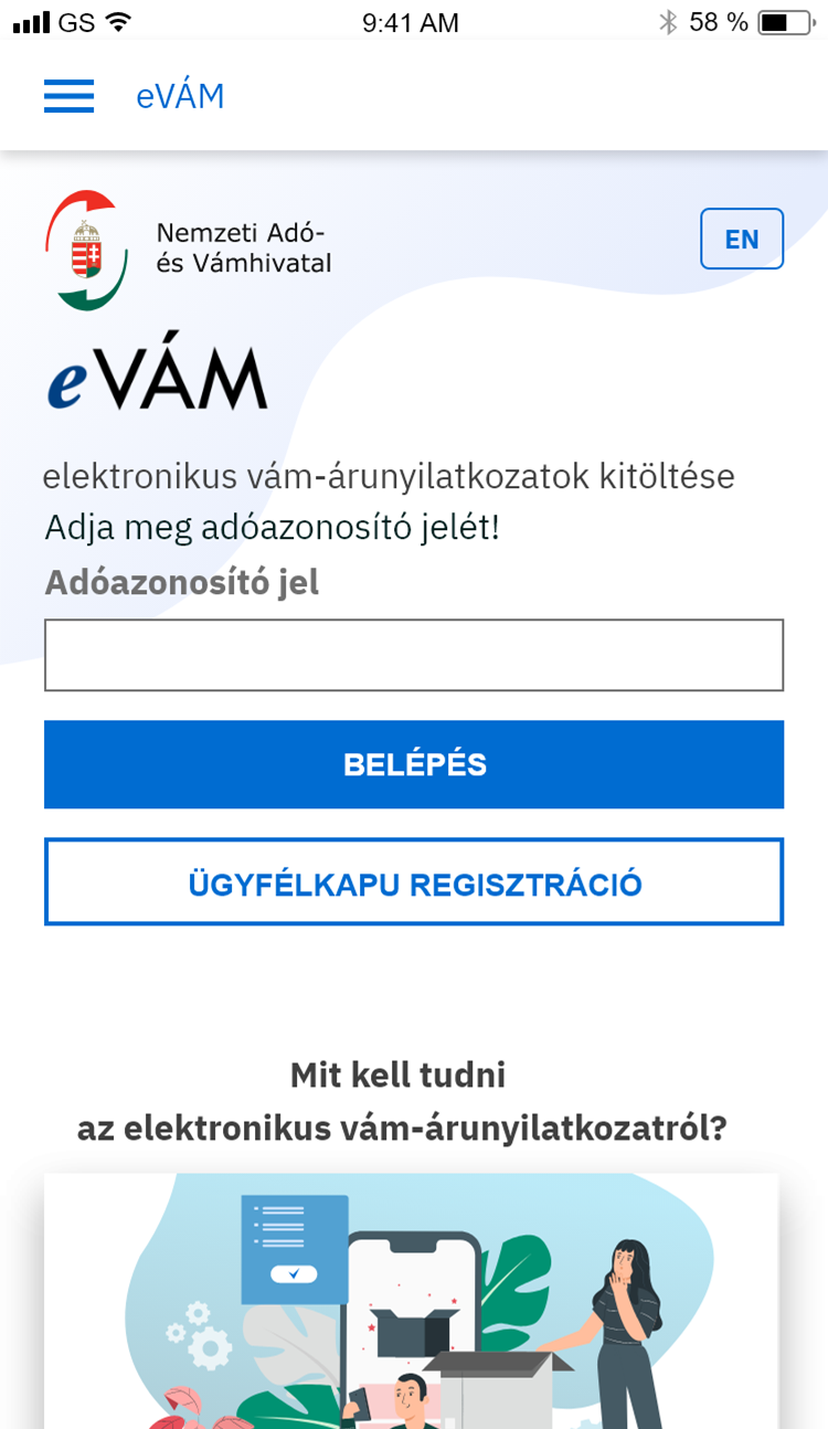 eVÁM mobil minta 1