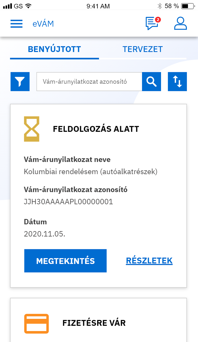 eVÁM mobil minta 6